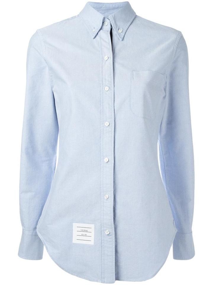 Thom Browne Classic Shirt, Women's, Size: 38, Blue, Cotton