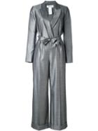 Max Mara Tie Jumpsuit, Women's, Size: 38, Grey, Virgin Wool/silk/spandex/elastane/cupro