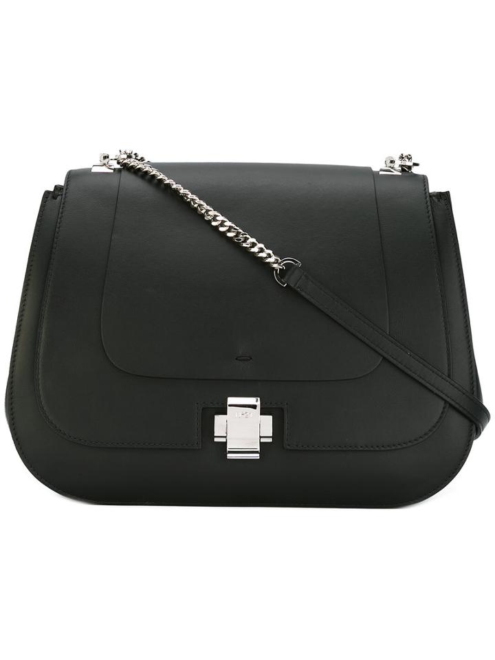 No21 - Chain Strap Shoulder Bag - Women - Calf Leather - One Size, Black, Calf Leather