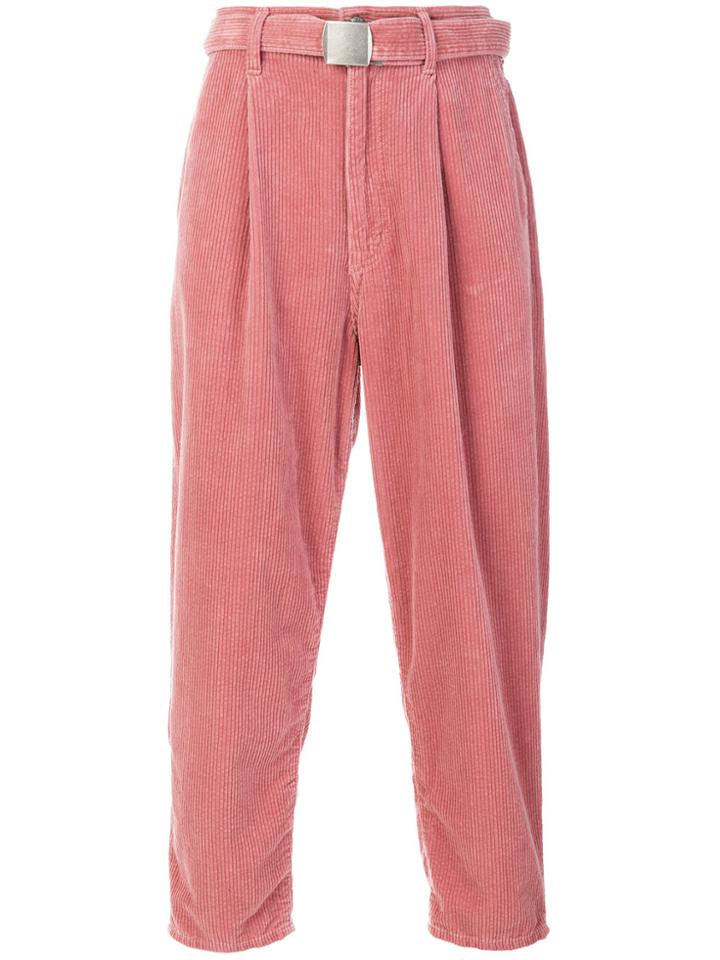 Doublet Wide Leg Corduroy Trousers - Pink & Purple