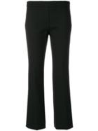 Incotex Cropped Flared Trousers - Black