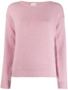 Fine Edge Crew Neck Sweater - Pink