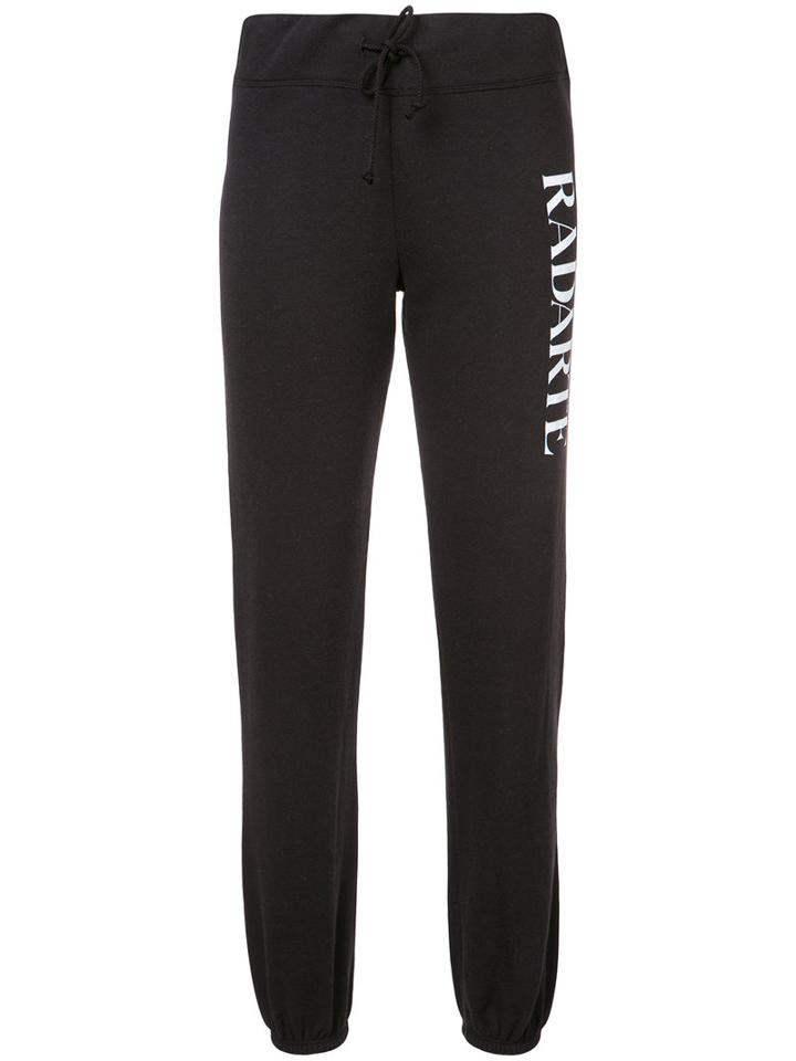 Rodarte - Logo Print Sweatpants - Women - Cotton/polyester - S, Black, Cotton/polyester