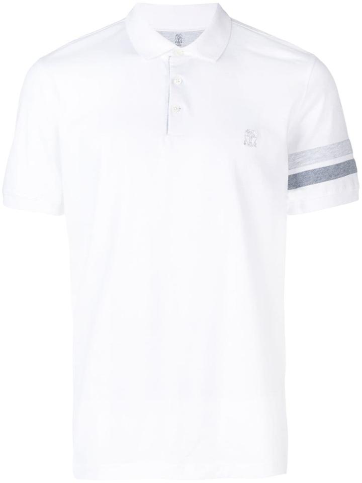 Brunello Cucinelli Embroidered Logo Polo Shirt - White