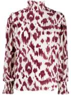 Isabel Marant Étoile Patterned Ruffle Neck Blouse - White