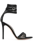 Gianvito Rossi Lace Detail Sandals - Black