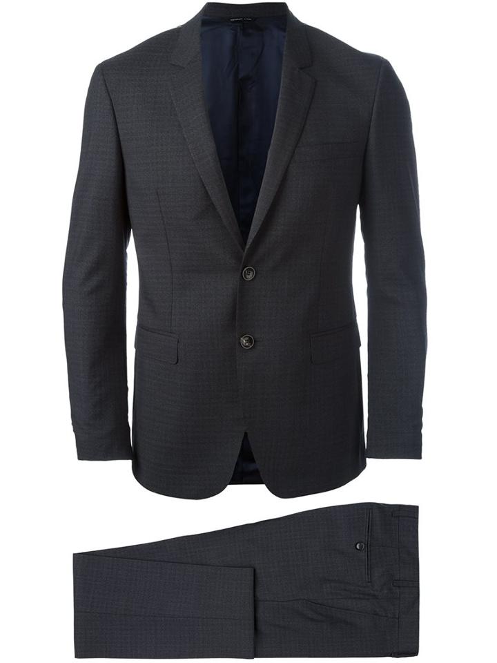 Tonello Slim-fit Two Piece Suit, Men's, Size: 50, Black, Viscose/virgin Wool