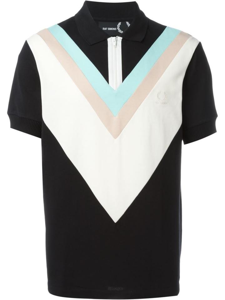 Raf Simons - Fred Perry Colour Block Zip Up Polo Shirt