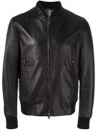 Valentino 'rockstud' Bomber Jacket, Men's, Size: 48, Black, Lamb Skin/cotton/polyamide/cupro