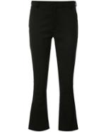Toteme Cropped Trousers, Women's, Size: Medium, Black, Virgin Wool/lyocell