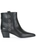 Saint Laurent 'rock 40' Side Star Ankle Boots - Black