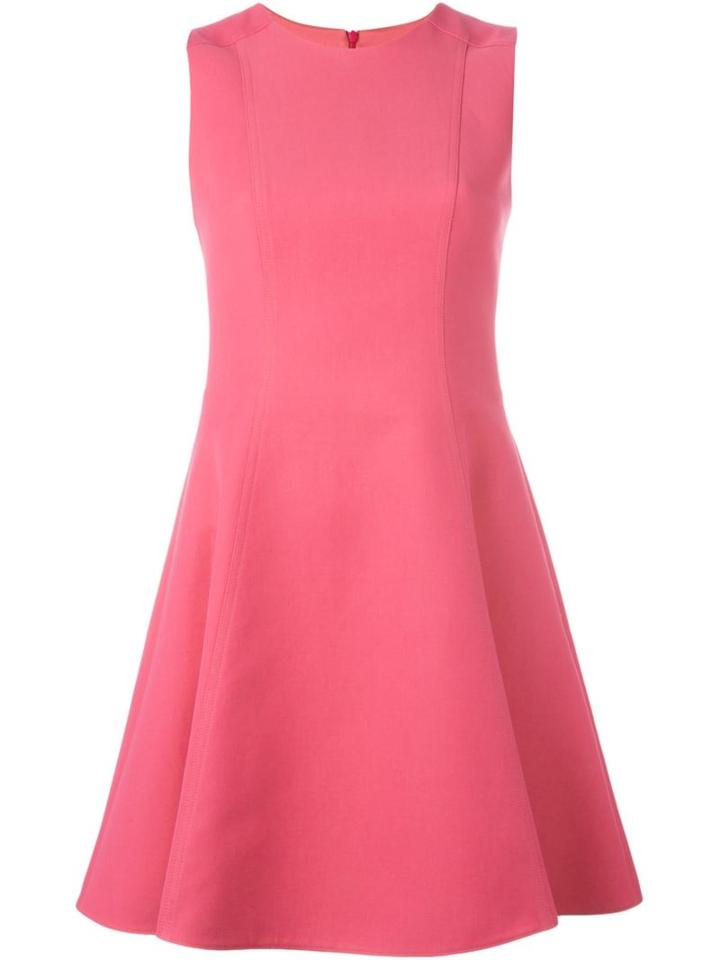Red Valentino Fit And Flare Dress, Women's, Size: 46, Pink/purple, Cotton/viscose/acetate/polyester