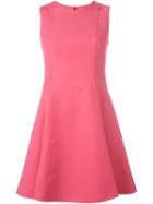 Red Valentino Fit And Flare Dress, Women's, Size: 46, Pink/purple, Cotton/viscose/acetate/polyester