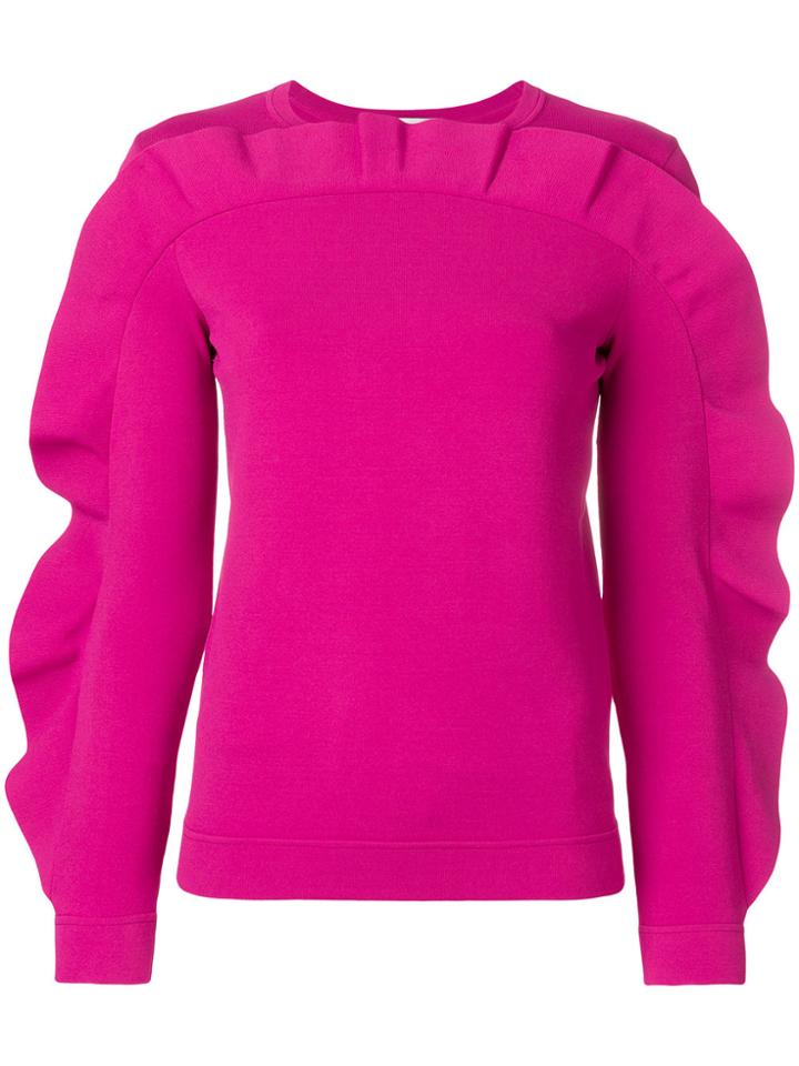 Valentino Ruffled Sweatshirt - Pink & Purple