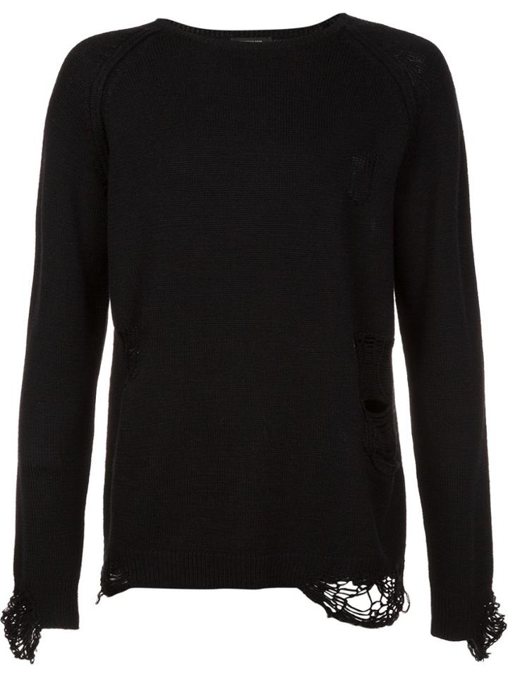 Christian Dada Destroyed Jumper - Black