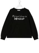 Dondup Kids My Heart Belongs To Sweatshirt - Black