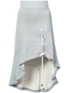 Jonathan Simkhai Tie Front Asymmetric Skirt - Grey
