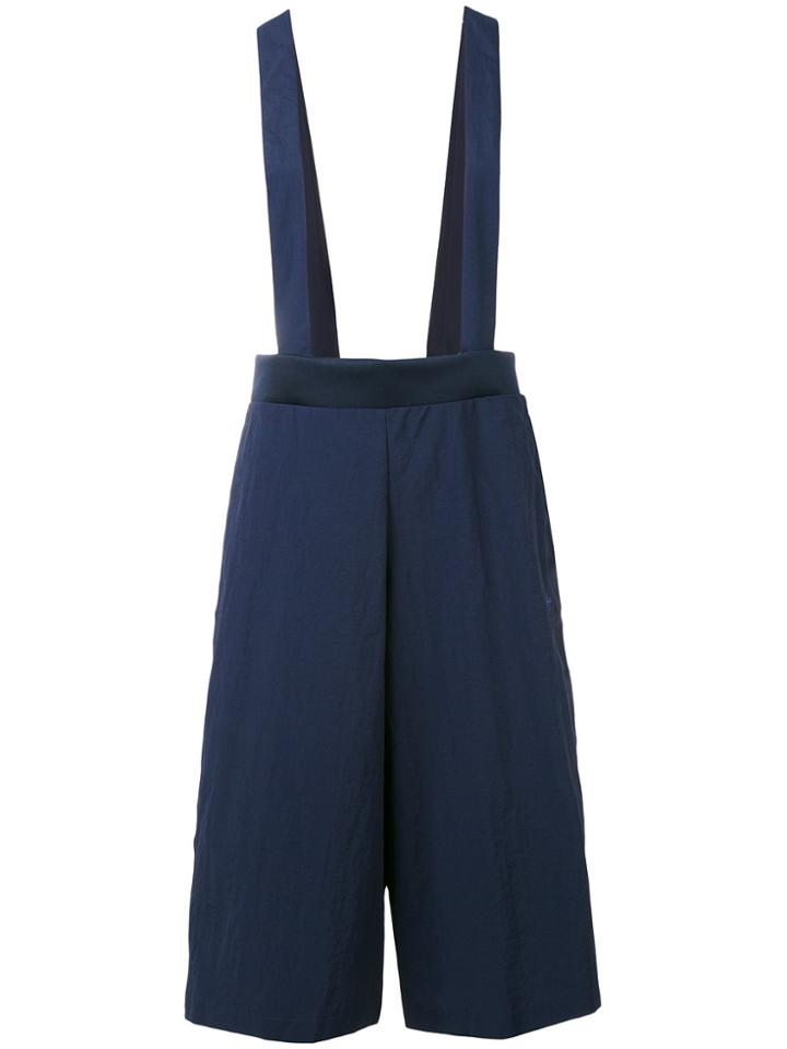 Adidas Cropped Trousers With Braces - Blue