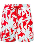 Vilebrequin - Floral Print Swim Shorts - Men - Cotton/polyamide/polyester - Xl, Red, Cotton/polyamide/polyester