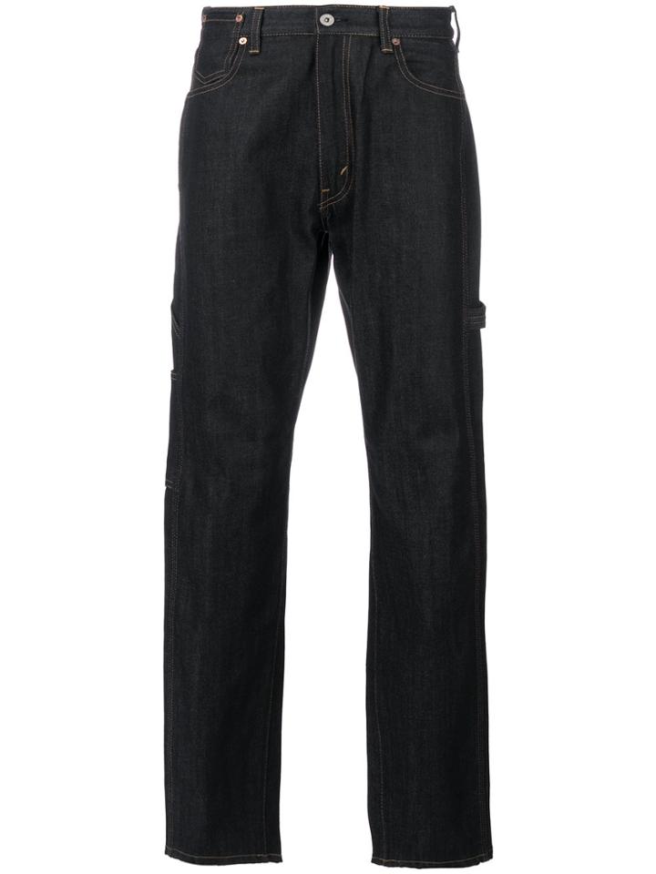 Junya Watanabe Comme Des Garçons Man Upturned Cuff Jeans - Blue