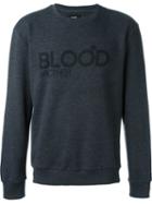 Blood Brother Logo Print Sweater, Men's, Size: Small, Grey, Cotton/polyester