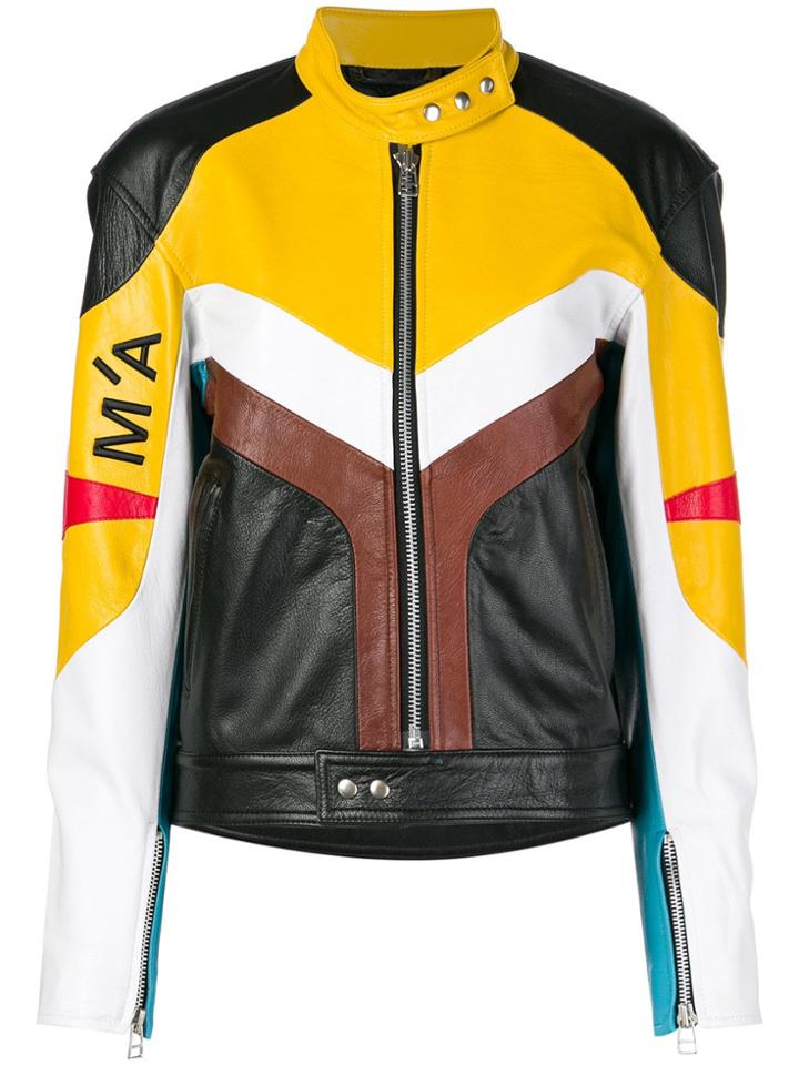 Marques'almeida Leather Jacket - Yellow & Orange