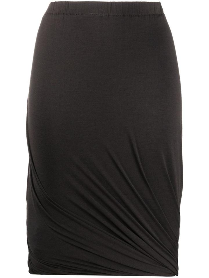 Lanvin Pre-owned 1990's Draped Skirt - Brown