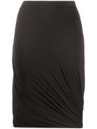 Lanvin Pre-owned 1990's Draped Skirt - Brown