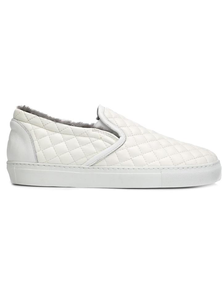 Officine Creative Quilted Becca Sneakers, Women's, Size: 41, White, Leather