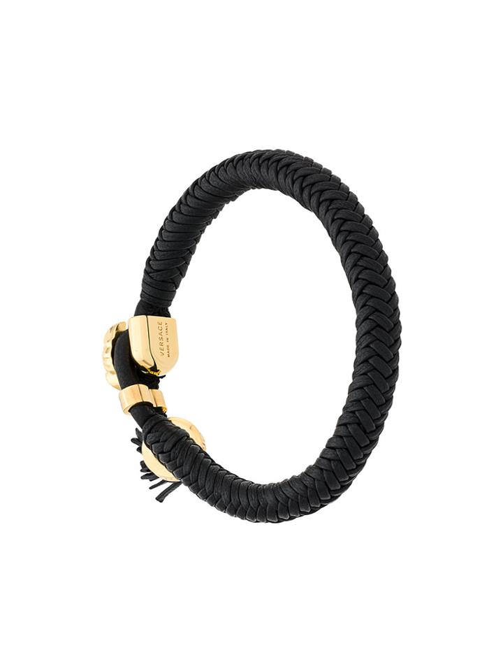 Versace Woven Medusa Bracelet - Black
