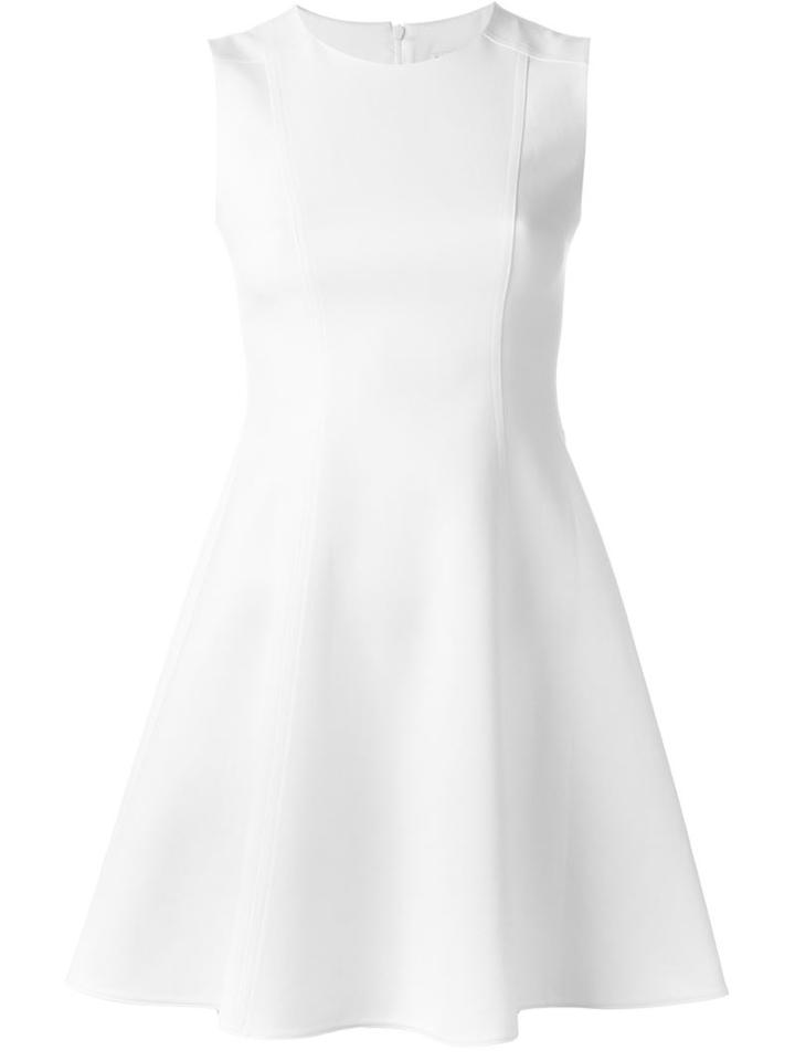 Red Valentino Flared Mini Dress, Women's, Size: 44, White, Cotton/viscose/acetate/polyester