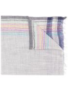 Ps By Paul Smith Colorful Stripes Scarf - Grey