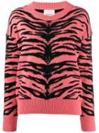 Laneus Tiger Stripes Sweater - Pink