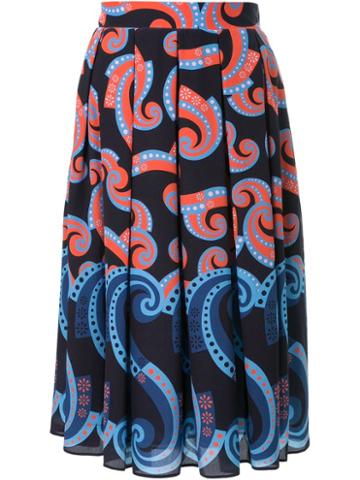 Holly Fulton Art Deco Print Pleated Skirt