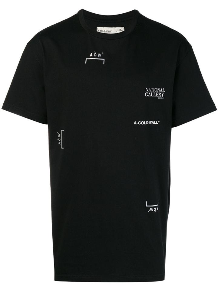 A-cold-wall* Contrasting Logo Print T-shirt - Black