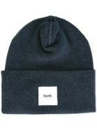 Oamc - Logo Patch Beanie - Men - Cotton - One Size, Blue, Cotton