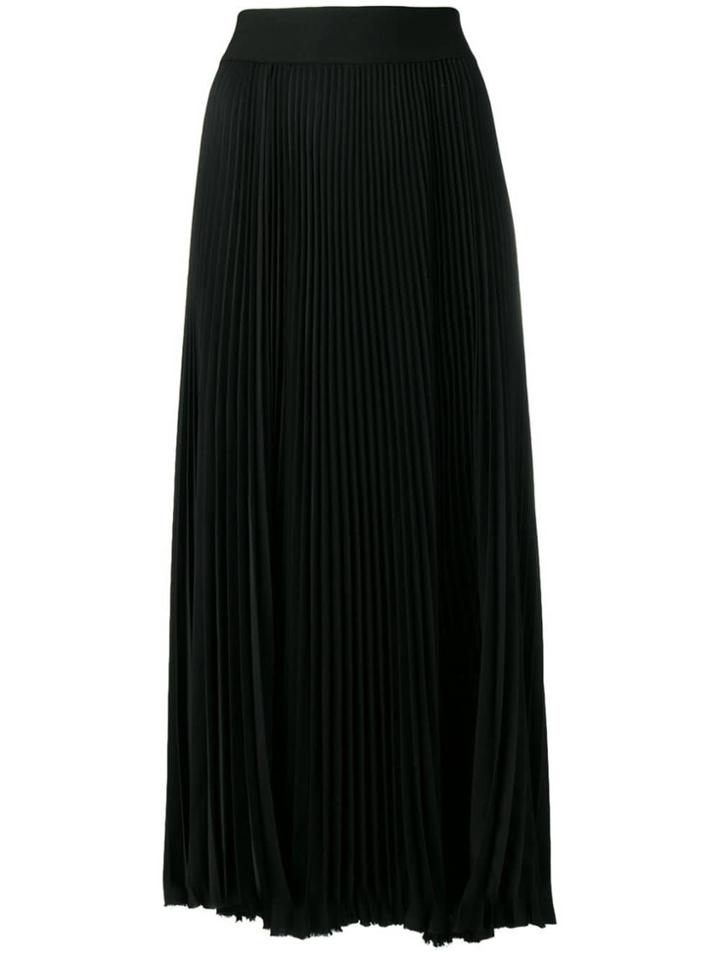 Poiret Micro-pleated Midi Skirt - Black