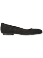 Barny Nakhle Ben 6 Paper Effect Ballerinas - Black