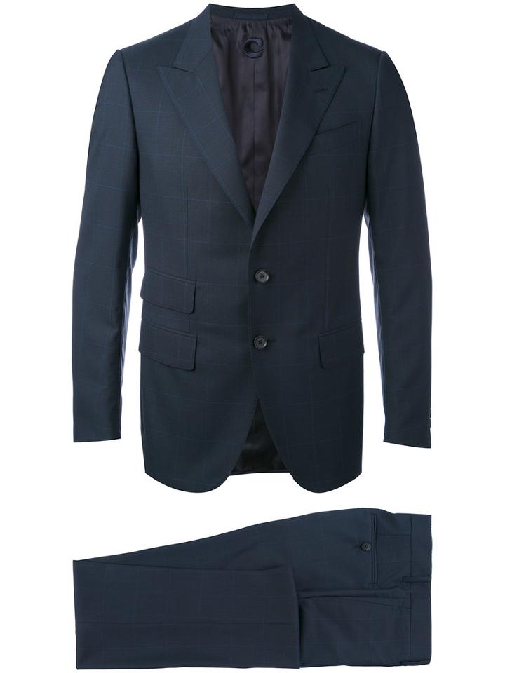 Caruso - Two Piece Suit - Men - Viscose/wool - 48, Blue, Viscose/wool
