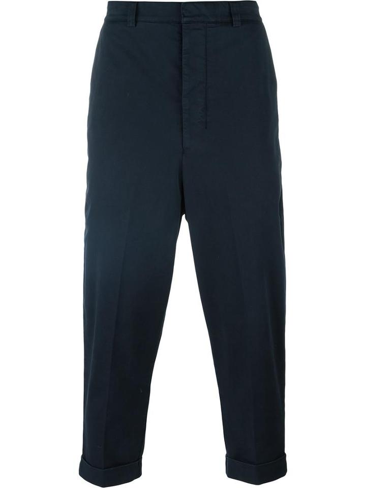 Ami Alexandre Mattiussi Oversize Carrot-fit Trousers, Men's, Size: Small, Blue, Spandex/elastane/cotton