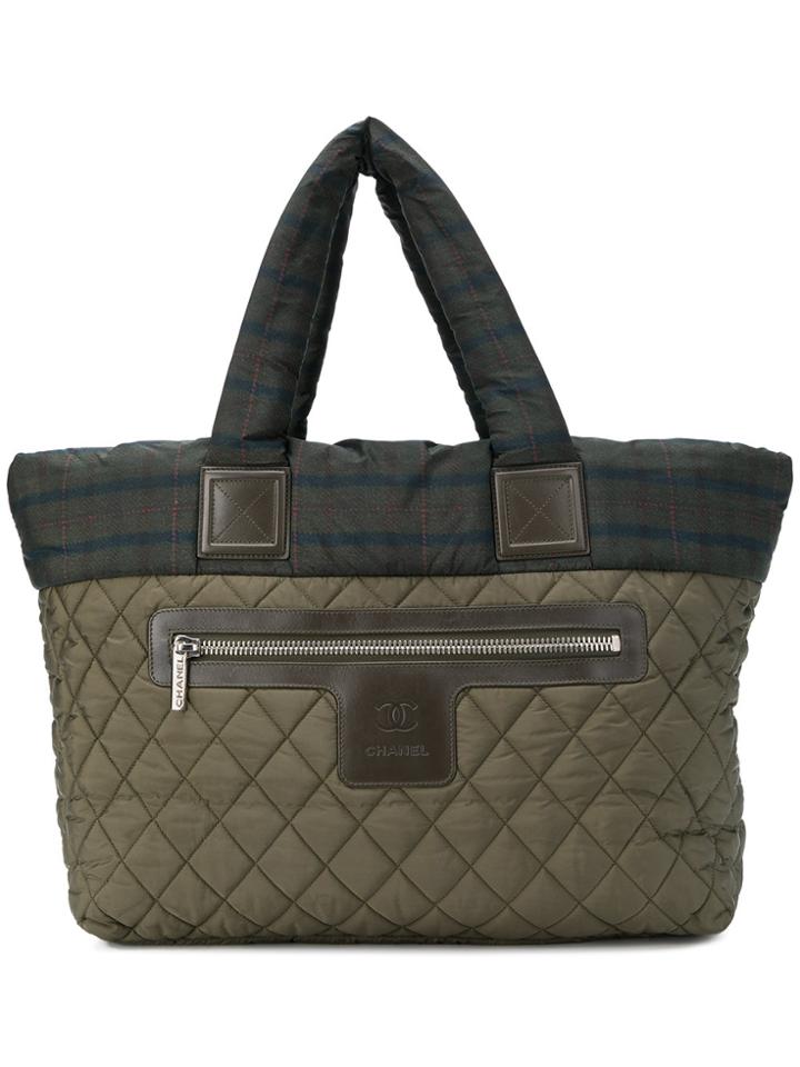 Chanel Vintage Top Handles Tote Bag - Green