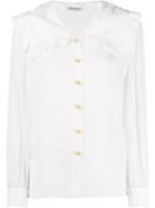 Miu Miu Oversized Frill Collar Shirt - White