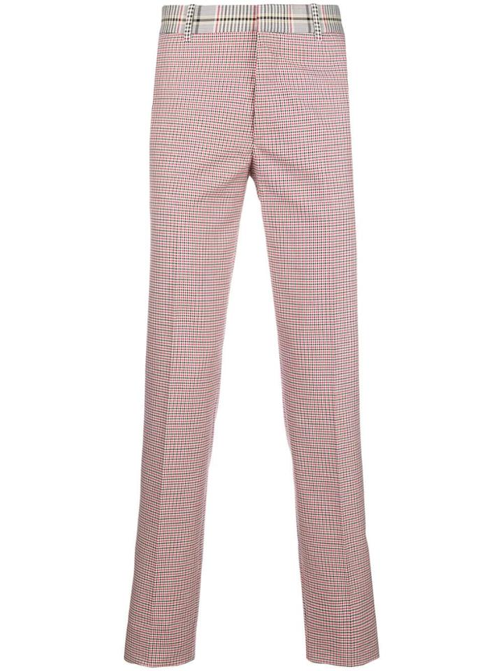 Alexander Mcqueen Check Print Trousers - Red