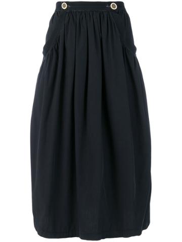 Krizia Vintage Pleated Skirt - Black