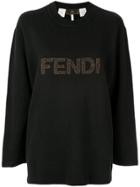 Fendi Pre-owned Logo Patch Sweatshirt - Black