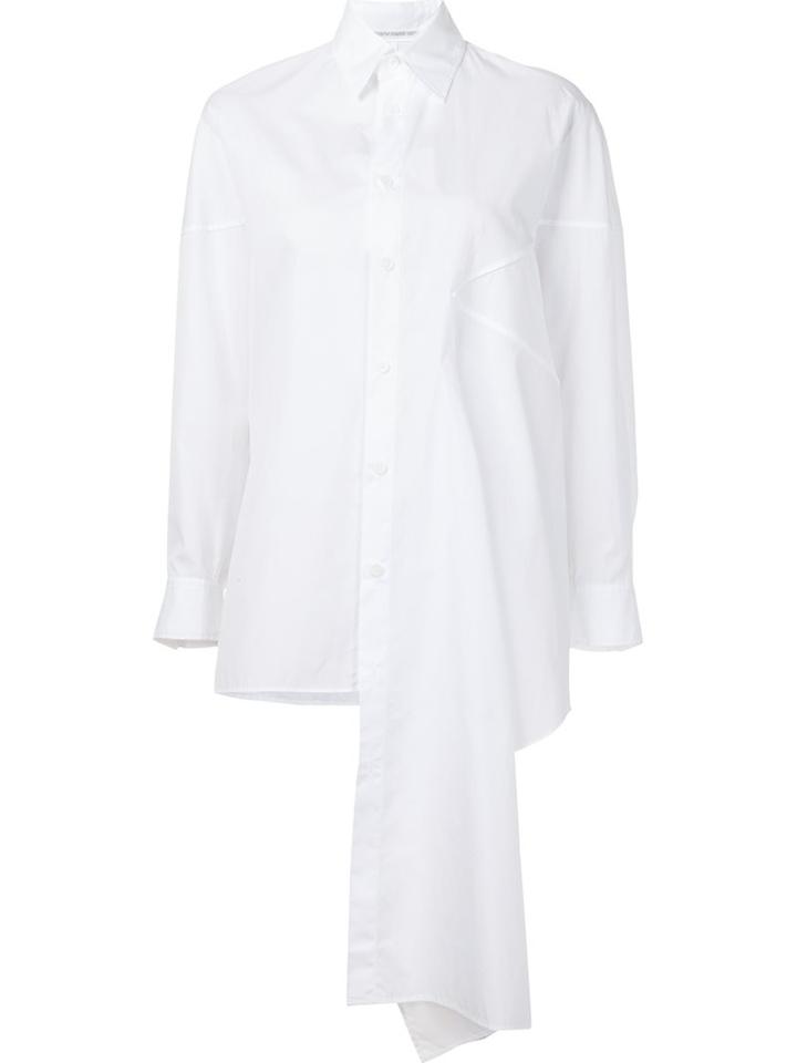 Yohji Yamamoto Draped Shirt, Women's, Size: 2, White, Cotton