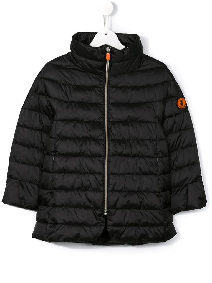 Save The Duck Kids Zipped Padded Coat, Girl's, Size: 10 Yrs, Black