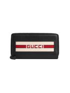 Gucci Gucci Stripe Zip-around Wallet - Black