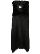 L'autre Chose Faux Fur Coat - Black