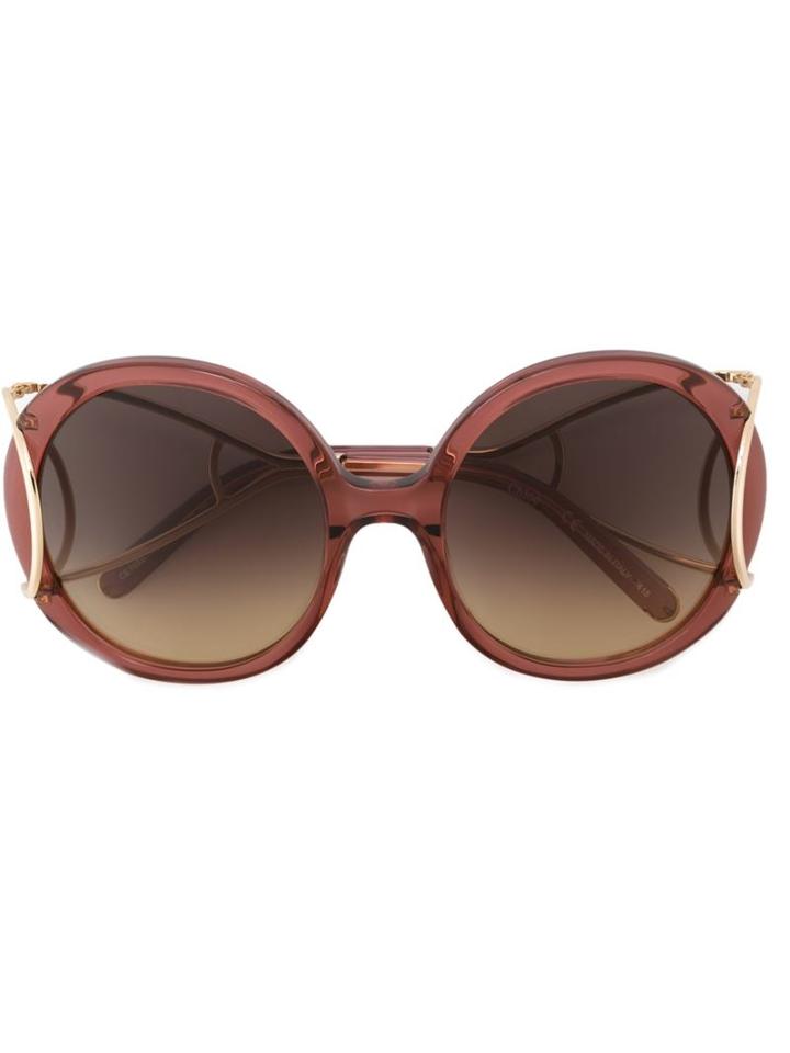 Chloe Eyewear - Jackson Sunglasses - Women - Acetate/metal (other) - One Size, Pink/purple, Acetate/metal (other)